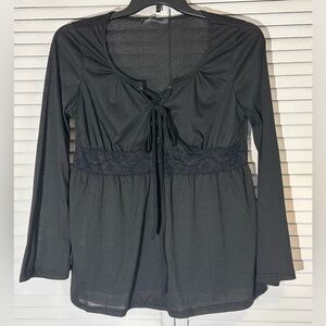 Zanzea Collection Black Boho Peasant Top Size XXL